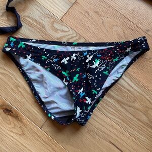 Patagonia Bikini Bottom - Navy With Colored Birds